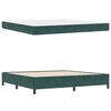 vidaXL Estructura de cama con colch&oacute;n Verde oscuro 200 x 200 cm tela