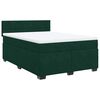 vidaXL Cama box spring con colch&oacute;n terciopelo verde oscuro 160x200 cm