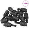 vidaXL Tornillo Separador 4865 pcs Negro M4 Caucho y Acero