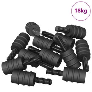 vidaXL Tornillo Separador 4865 pcs Negro M4 Caucho y Acero