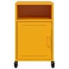 vidaXL Mesita de noche acero amarillo mostaza 36x39x59 cm