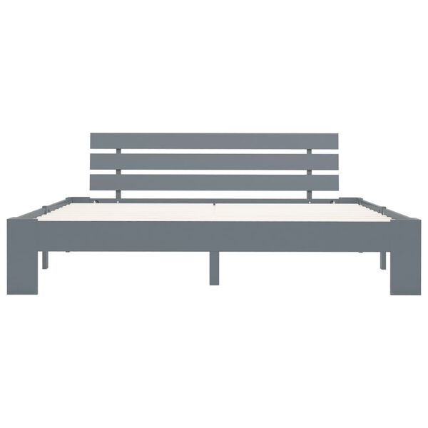 vidaXL Estructura de cama sin colchón madera de pino gris 180x200 cm