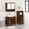 vidaXL Set de muebles ba&ntilde;o 3 pzas madera contrachapada roble ahumado