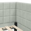 vidaXL Estructura de Cama Esquina con Colch&oacute;n Manual 2 pcs Gris claro