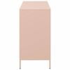 vidaXL Aparador de acero laminado en fr&iacute;o rosa 101,5x39x73,5 cm