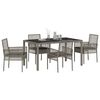 vidaXL Conjunto de Comedor de Jard&iacute;n 5 pcs Gris rat&aacute;n sint&eacute;tico