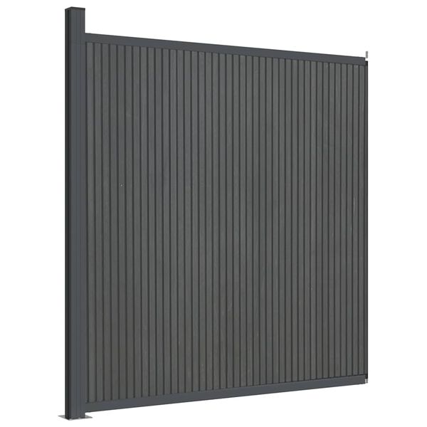 vidaXL Panel de valla WPC gris 173x186 cm