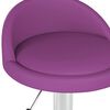 vidaXL Taburete de masaje de cuero sint&eacute;tico morado