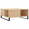 vidaXL Mesa de centro madera contrachapada roble Sonoma 80x80x36,5 cm