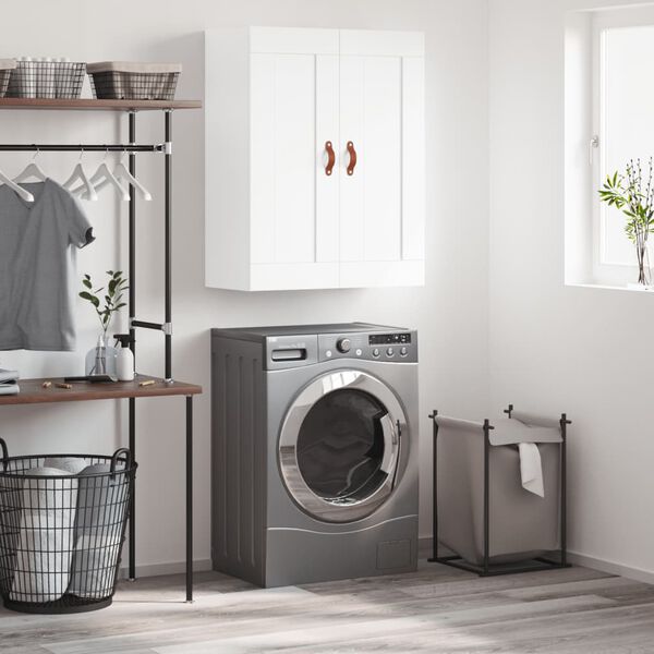 vidaXL Armario de pared madera de ingenier&iacute;a blanco 69,5x34x90 cm