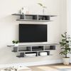 vidaXL Muebles de TV de pared madera ingenier&iacute;a gris hormig&oacute;n