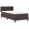 vidaXL Cama tipo Box Spring con colch&oacute;n Marr&oacute;n Oscuro 90 x 200 cm tela