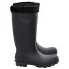 vidaXL Botas de agua con calcetines extra&iacute;bles negro n&uacute;mero 41 PVC