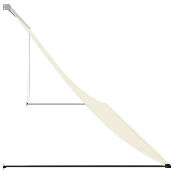 vidaXL Toldo retr&aacute;ctil de tela y acero crema 350x150 cm