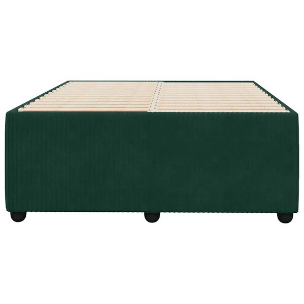 vidaXL Estructura cama sin colch&oacute;n terciopelo verde oscuro 120x190cm