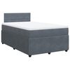 vidaXL Cama box spring con colch&oacute;n terciopelo gris oscuro 120x200 cm
