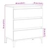 vidaXL Aparador de madera contrachapada envejecida 60x35x70 cm