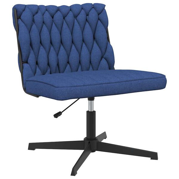 vidaXL Silla de oficina giratoria de tela azul