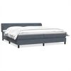 vidaXL Cama box spring con colchones terciopelo gris oscuro 180x220 cm