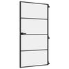 vidaXL Puerta interior delgada negra vidrio y aluminio 102,5x201,5 cm
