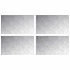 vidaXL Pelda&ntilde;o 4 uds. 70 x 40 cm Plateado Aluminio Rectangular