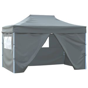 vidaXL Carpa de Fiesta 280 x 410 x 315 cm Gris antracita Tela Oxford