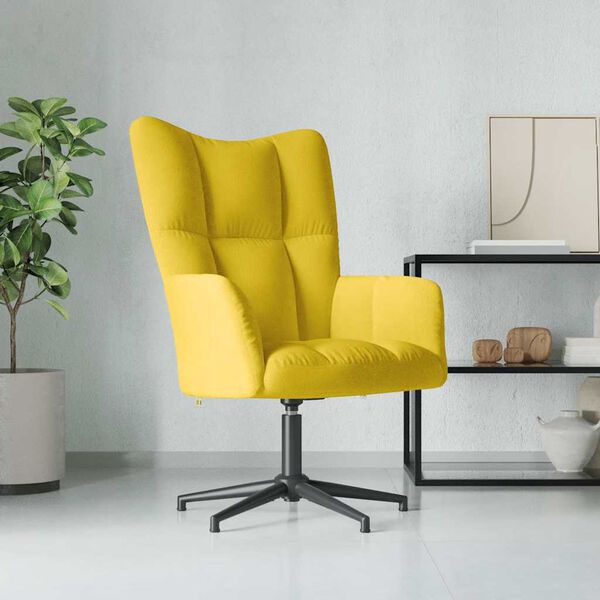 vidaXL Sillón de relax de terciopelo amarillo mostaza