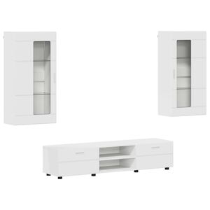 vidaXL Conjunto de mueble de TV FLORIN 3 pcs Madera de ingenier&iacute;a