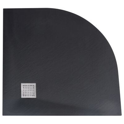 vidaXL Plato de ducha SMC negro 90x90 cm