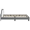 vidaXL Estructura de cama con cabecera Gris Claro 90 x 200 cm PU