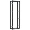 vidaXL Le&ntilde;ero de acero negro 50x20x150 cm