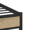 vidaXL Estructura de cama sin colch&oacute;n metal roble Sonoma 193x203 cm