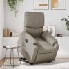 vidaXL Sill&oacute;n reclinable de masaje el&eacute;ctrico cuero sint&eacute;tico capuchino