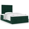 vidaXL Estructura cama otomana colchones terciopelo verde oscuro