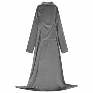 vidaXL Sudadera manta Gris oscuro Tama&ntilde;o F Franela