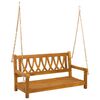 vidaXL Banca Columpio de Jard&iacute;n 2 -Seater 110 x 56 x 58 cm Natural