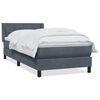 vidaXL Cama box spring con colch&oacute;n terciopelo gris oscuro 80x210 cm