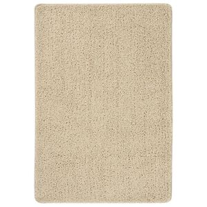 vidaXL Alfombra peluda antideslizante color crema 120x170 cm
