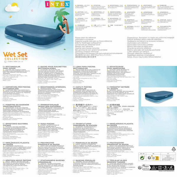 Intex Cubierta de piscina rectangular 58412NP