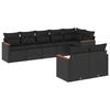 vidaXL Set de sof&aacute;s de jard&iacute;n 8 piezas y cojines rat&aacute;n sint&eacute;tico negro