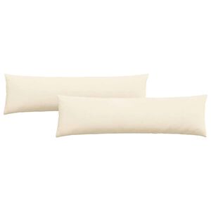 vidaXL Cojines de sof&aacute; 2 pcs Crema 145 x 40 cm Tela de pana