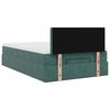 vidaXL Cama otomana con colch&oacute;n&LED terciopelo verde oscuro 120x190cm