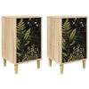 vidaXL Mesa de noche RHENEN 2 uds. Roble Sonoma 36 x 33 x 60 cm