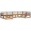 vidaXL Conjunto de sof&aacute;s de exterior 6 pcs Natural
