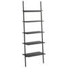 vidaXL Estanter&iacute;a inclinada de 5 baldas negro 64x34x185,5 cm