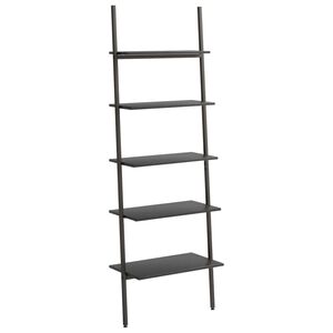 vidaXL Estanter&iacute;a inclinada de 5 baldas negro 64x34x185,5 cm