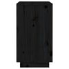 vidaXL Botellero de madera maciza de pino negro 55,5x34x61 cm