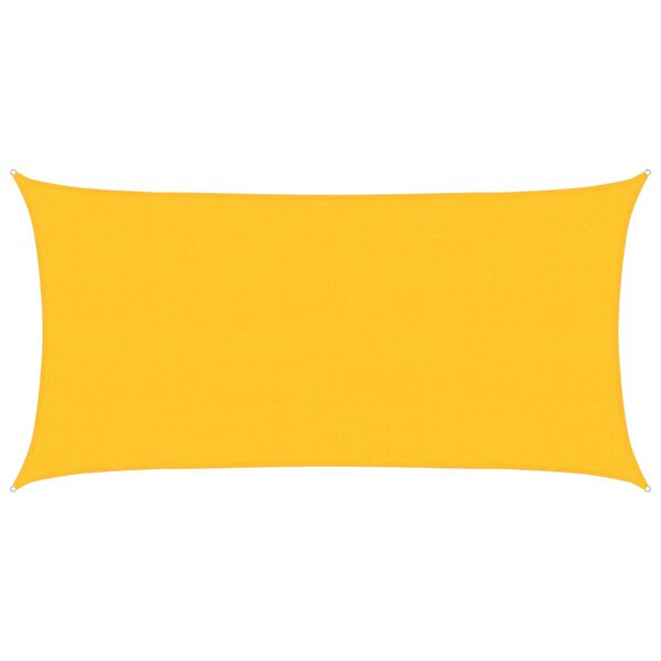 vidaXL Toldo de vela rectangular HDPE amarillo 160 g/m&sup2; 2x3,5 m