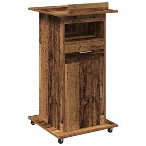 vidaXL Podio Madera vieja Madera de ingenier&iacute;a 55 x 55 x 107 cm