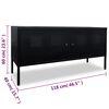 vidaXL Mueble para TV negro 118x40x60 cm